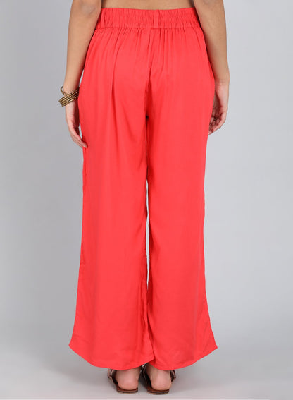 Pink Tailored Volume Pants