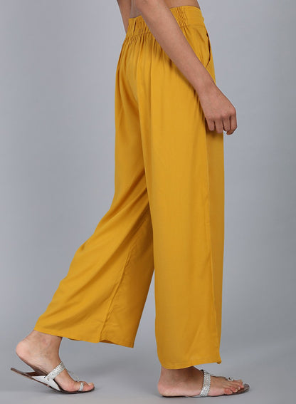 Yellow Tailored Volume Pants