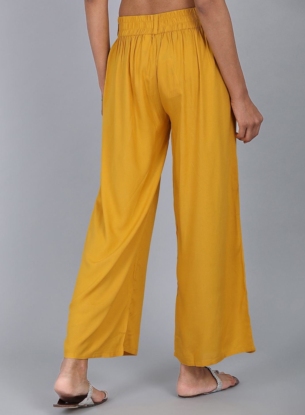 Yellow Tailored Volume Pants