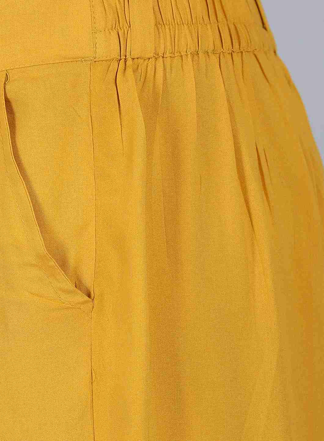 Yellow Tailored Volume Pants