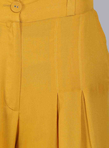 Yellow Tailored Volume Pants