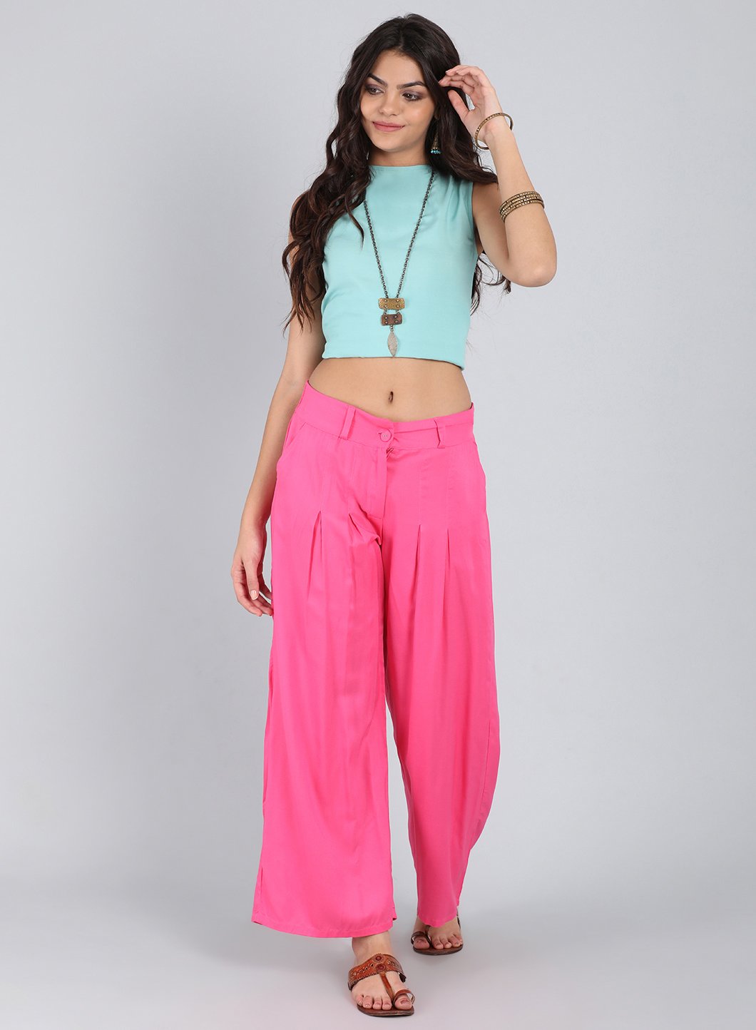 Pink Tailored Pants