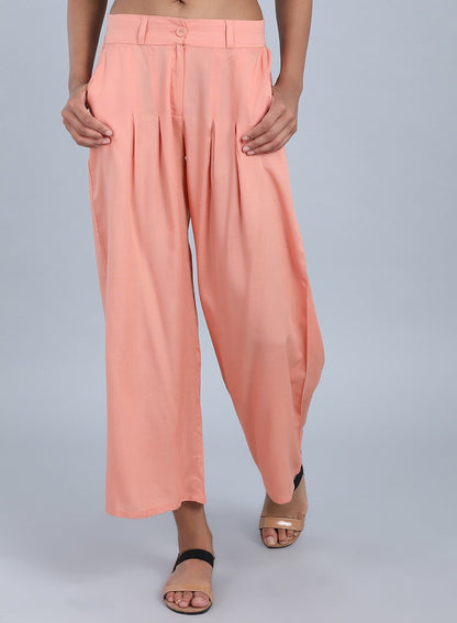 Peach Tailored Volume Pants