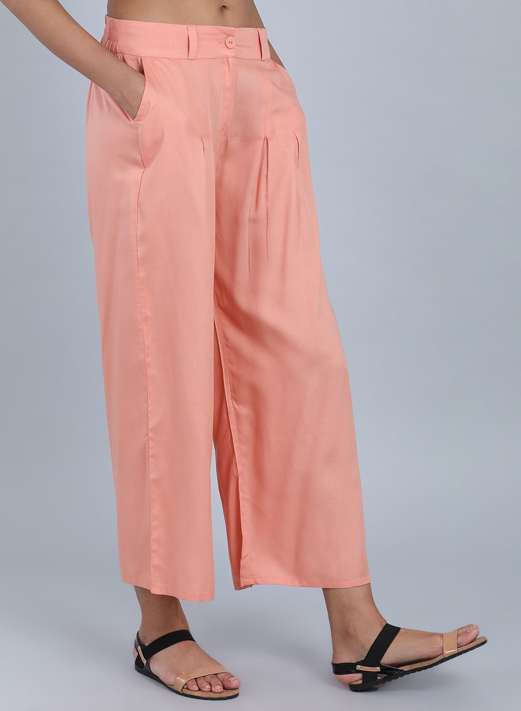 Peach Tailored Volume Pants