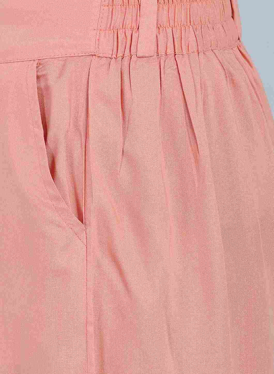 Peach Tailored Volume Pants