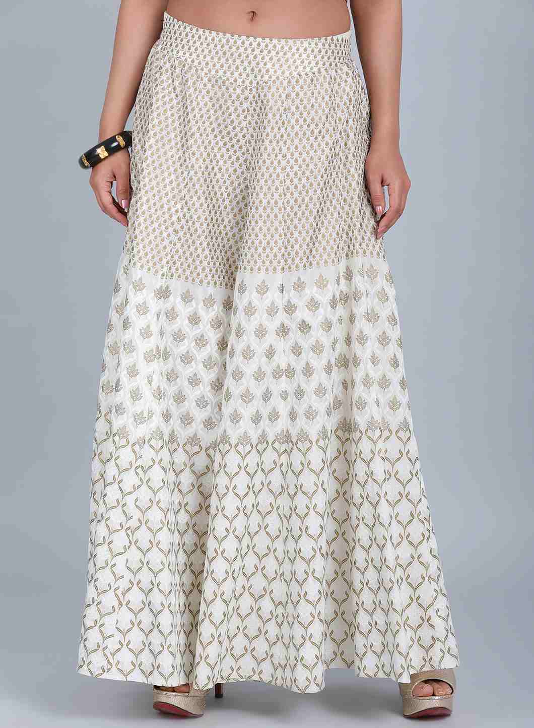 White Printed Culottes