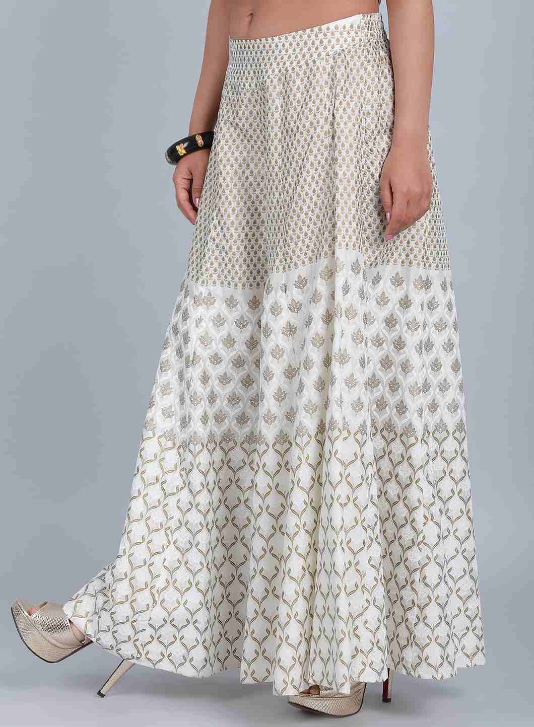 White Printed Culottes