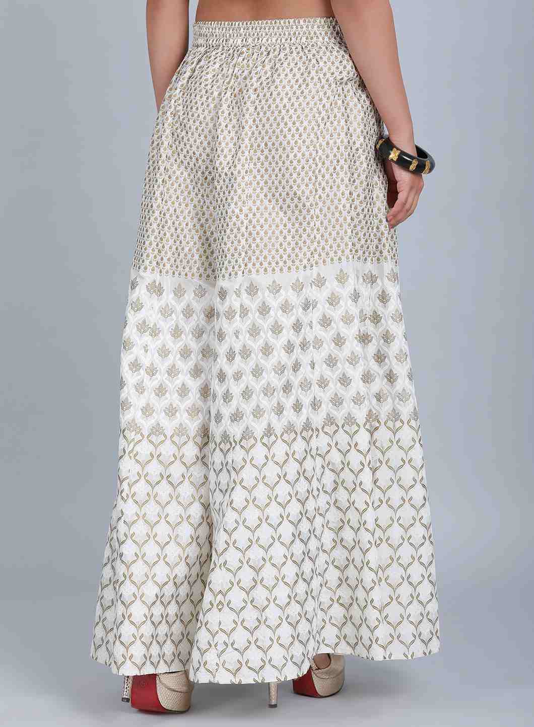 White Printed Culottes