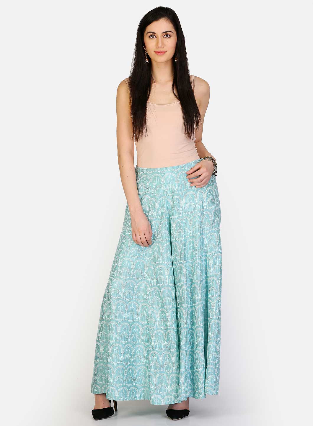 Blue Printed Culottes