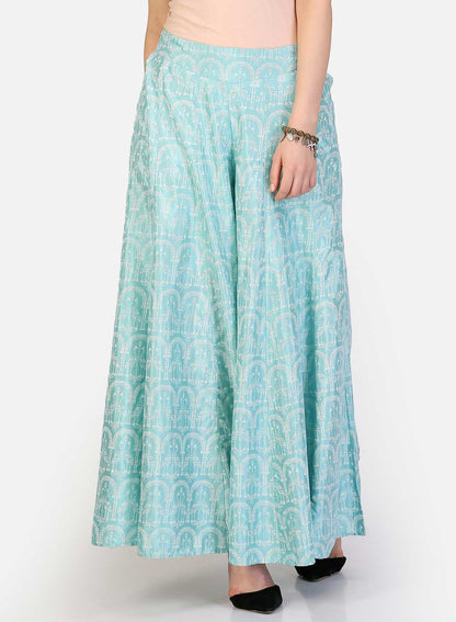 Blue Printed Culottes