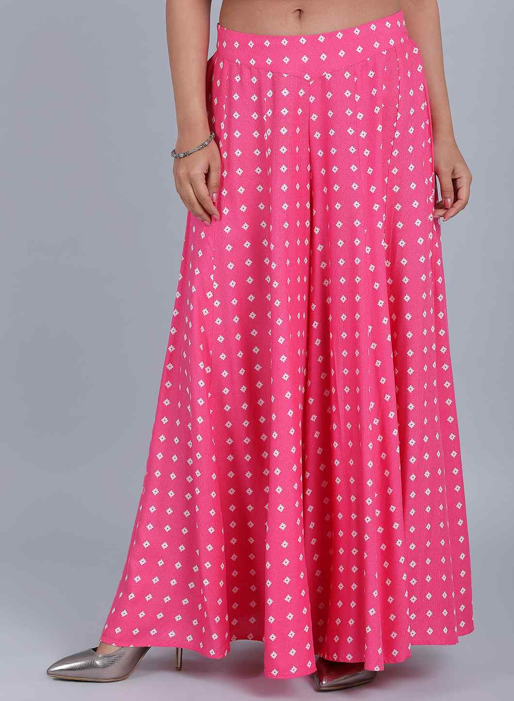 Pink Printed Culottes