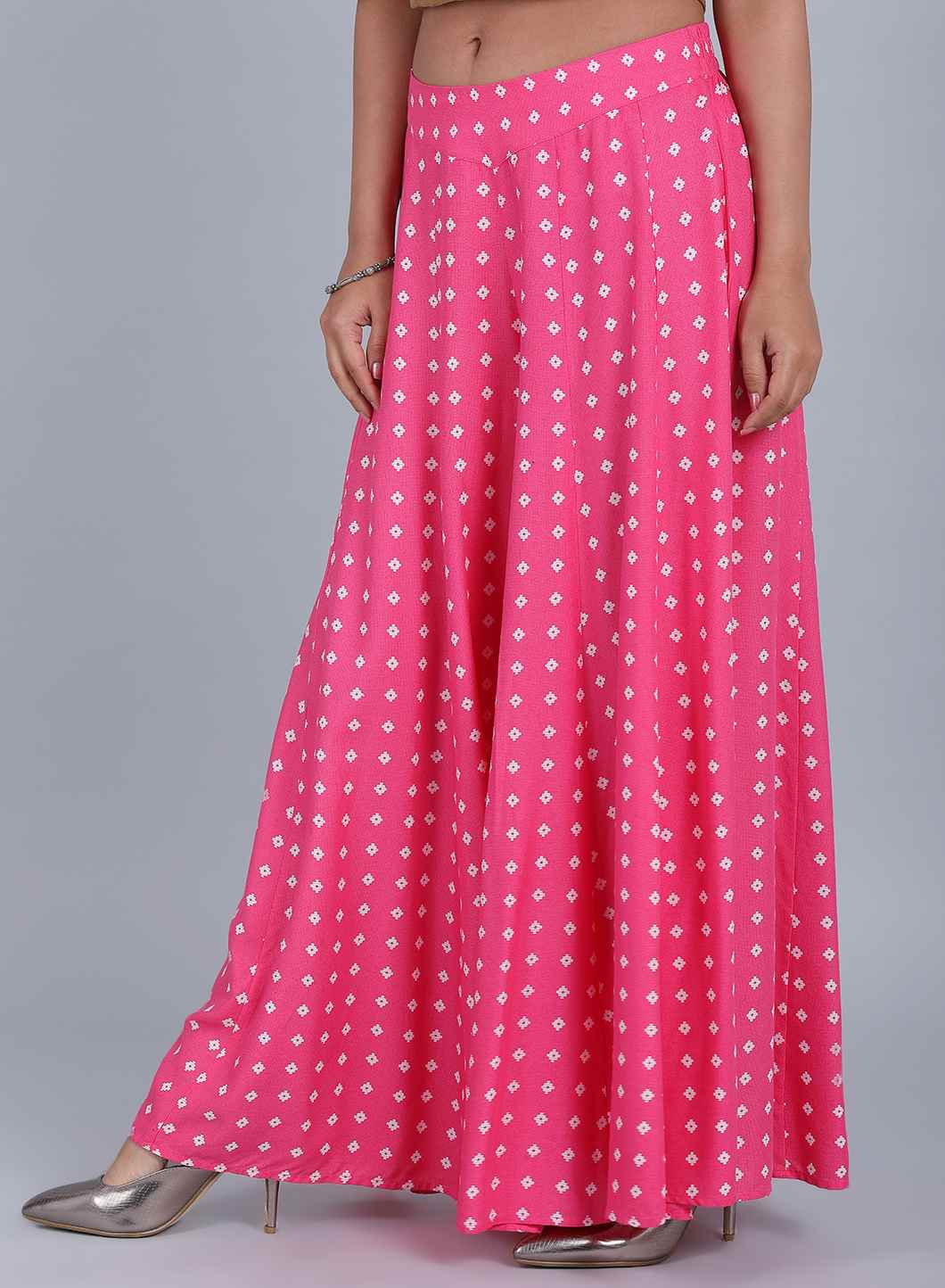 Pink Printed Culottes