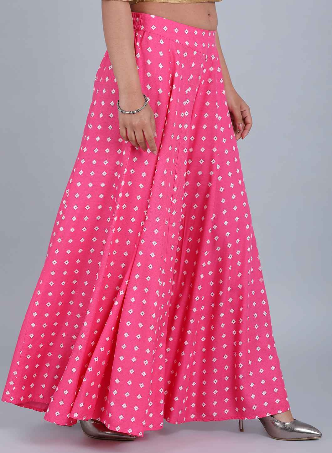 Pink Printed Culottes