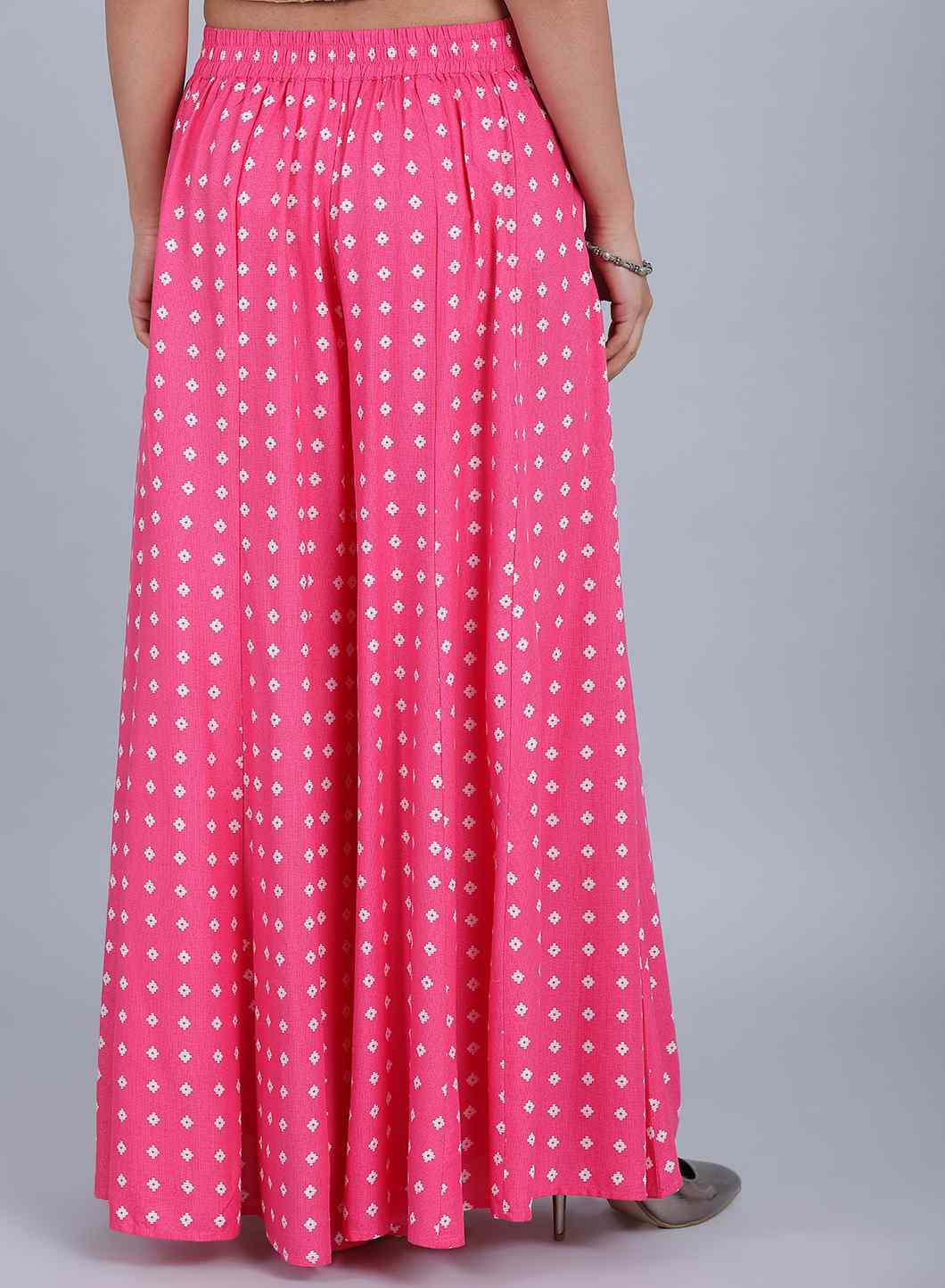 Pink Printed Culottes