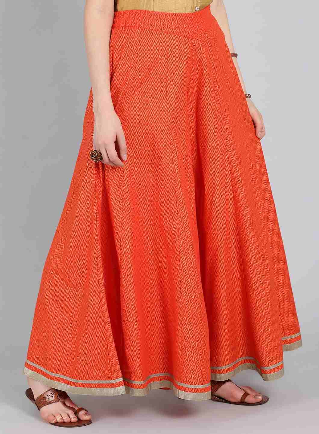 Orange Printed Culottes