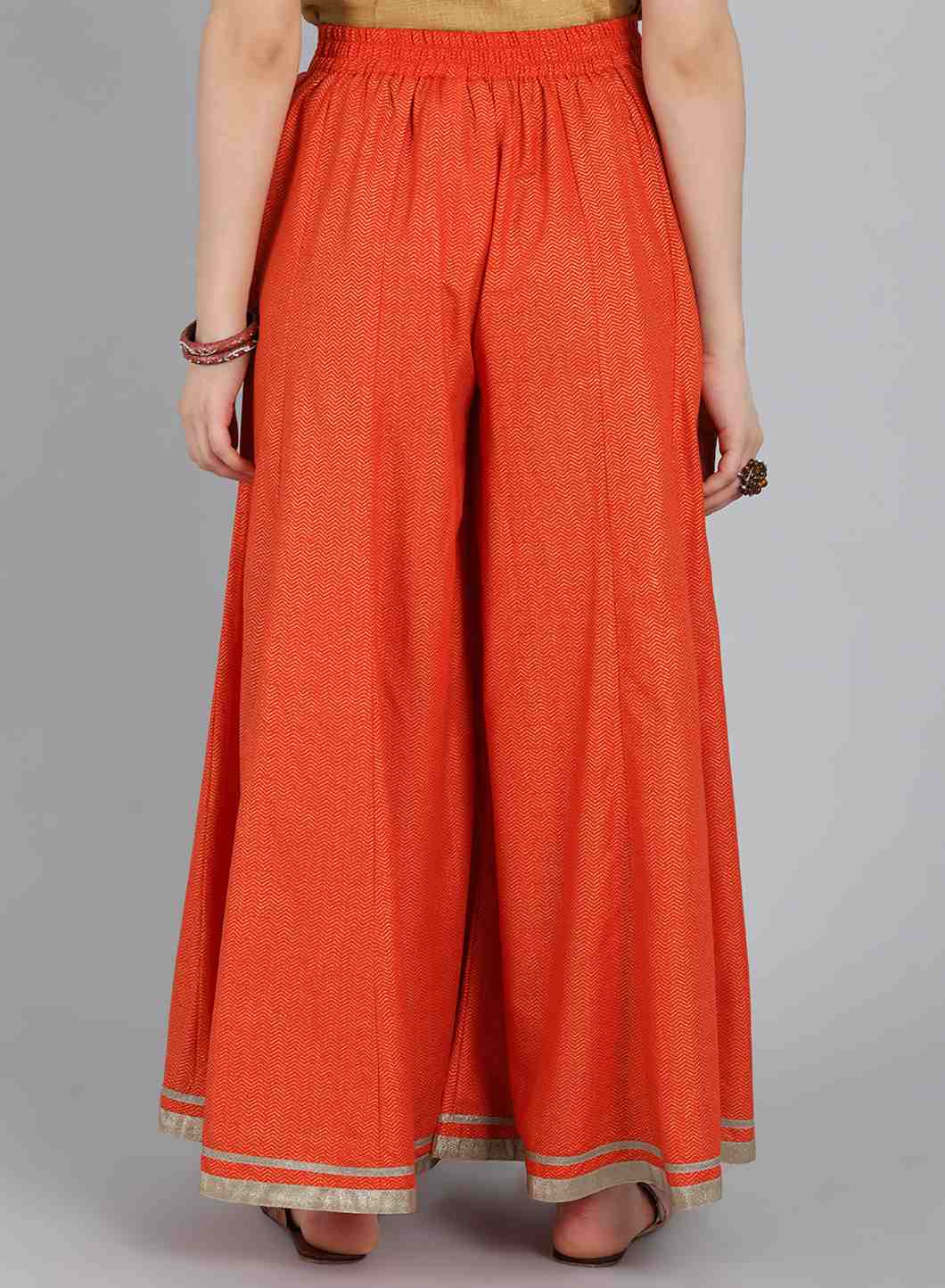 Orange Printed Culottes