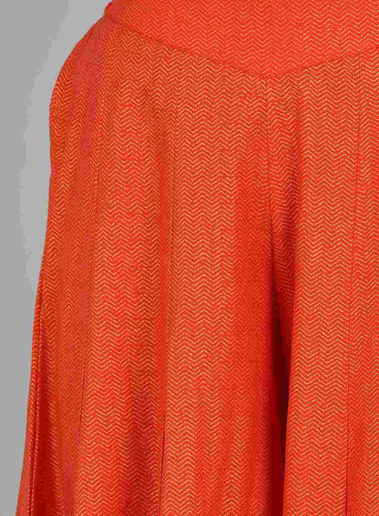 Orange Printed Culottes