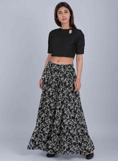 Black Printed Culottes