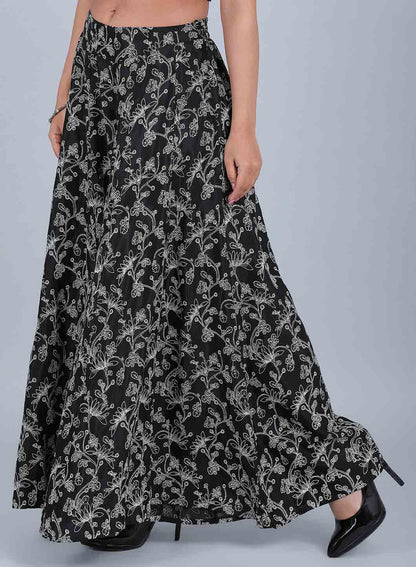 Black Printed Culottes