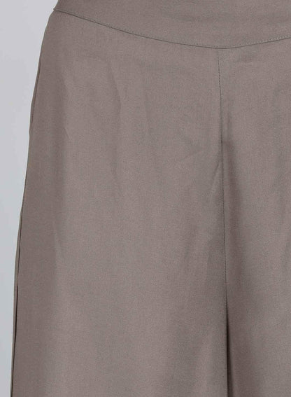 Grey Flared Pants - wforwoman