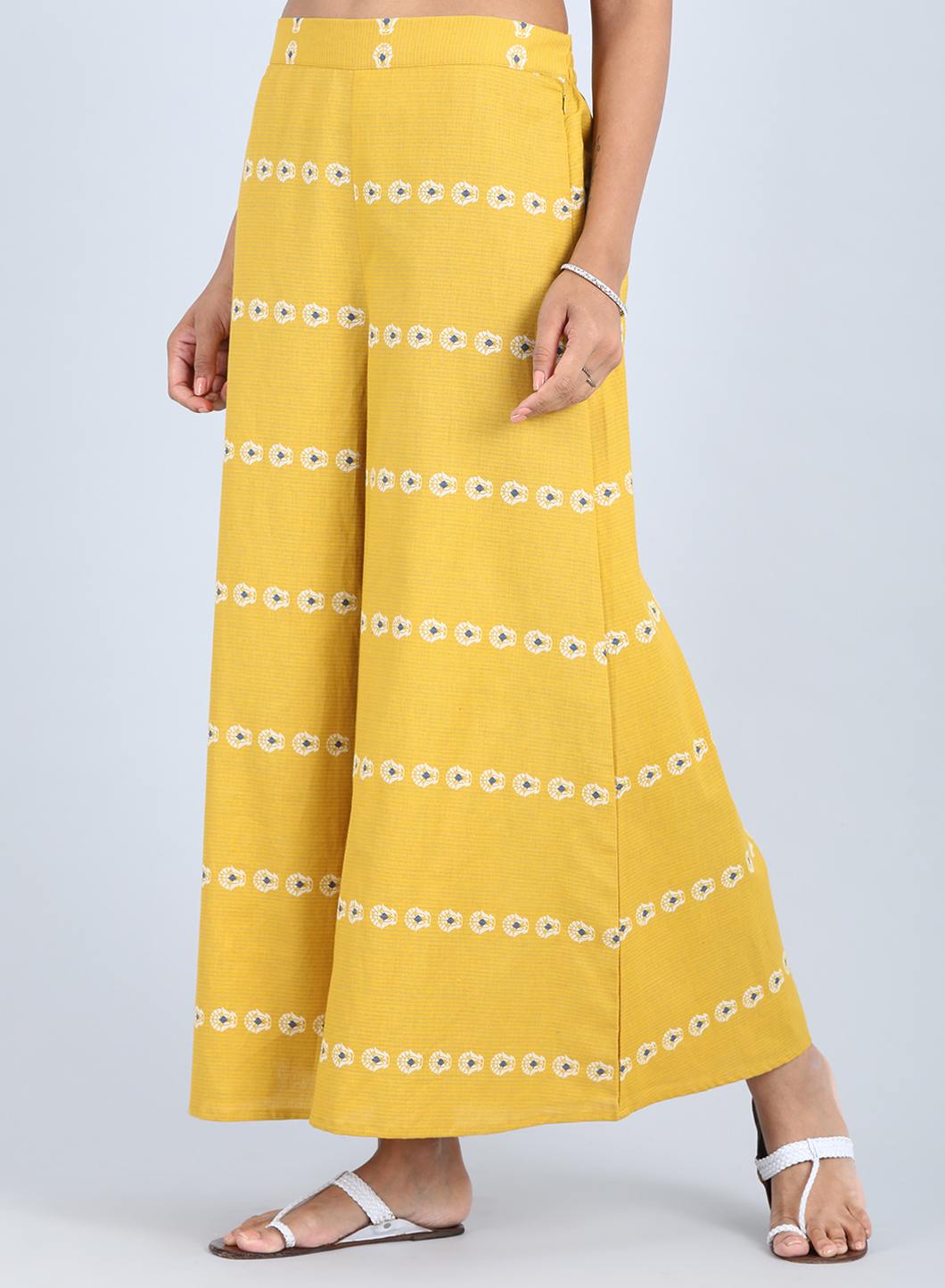 Yellow Flared Culottes