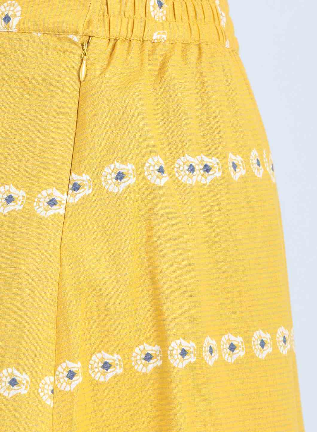 Yellow Flared Culottes