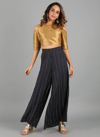 Black Striped Culottes