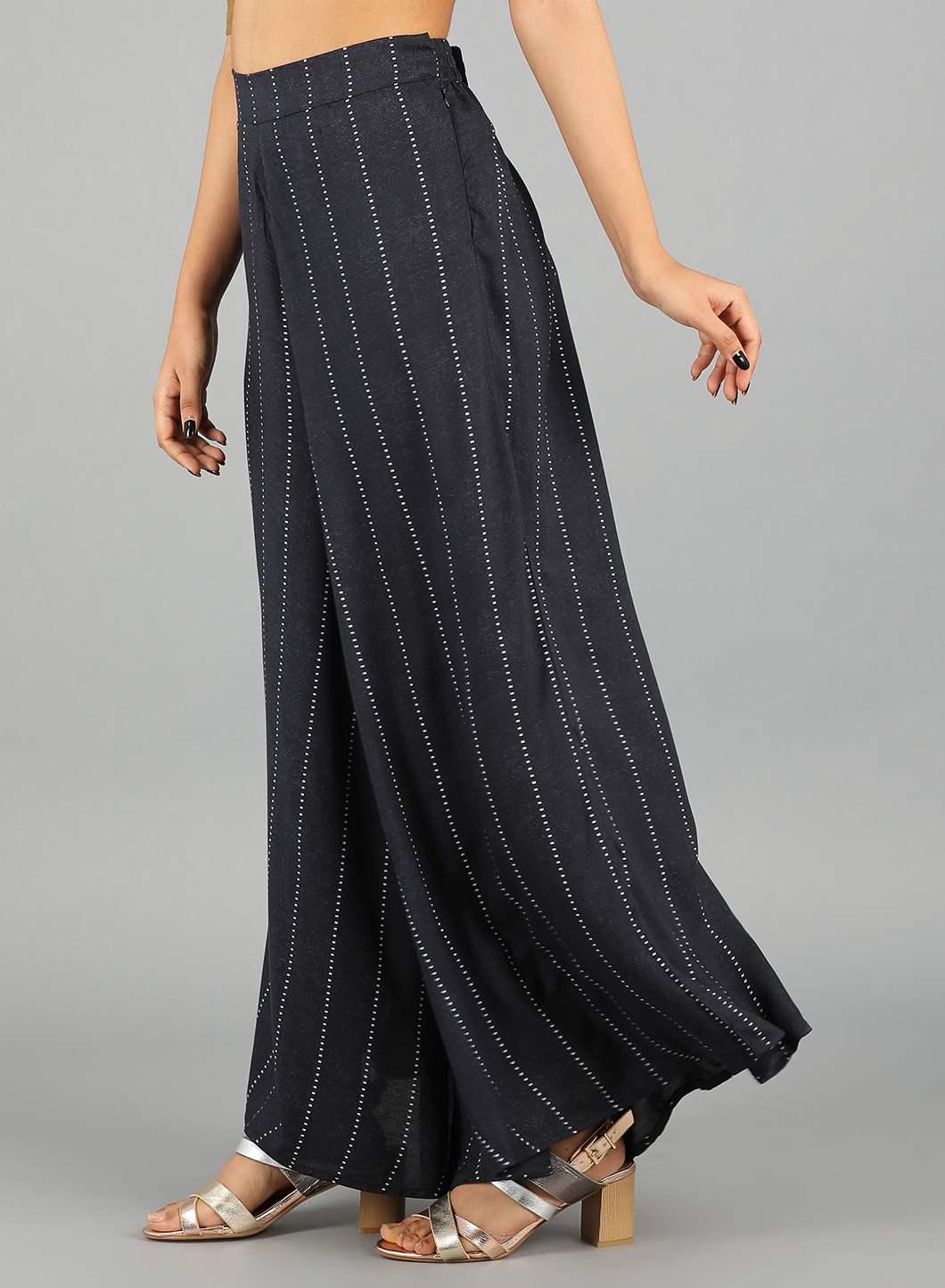 Black Striped Culottes