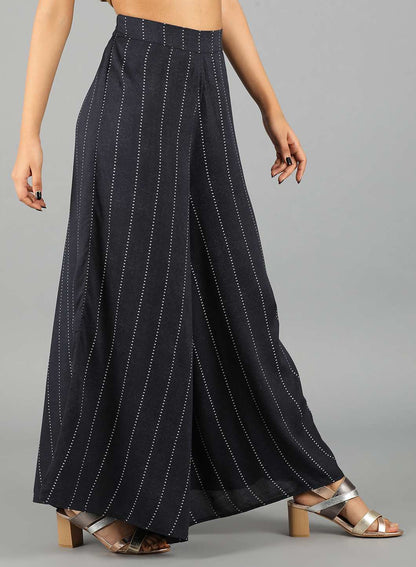 Black Striped Culottes