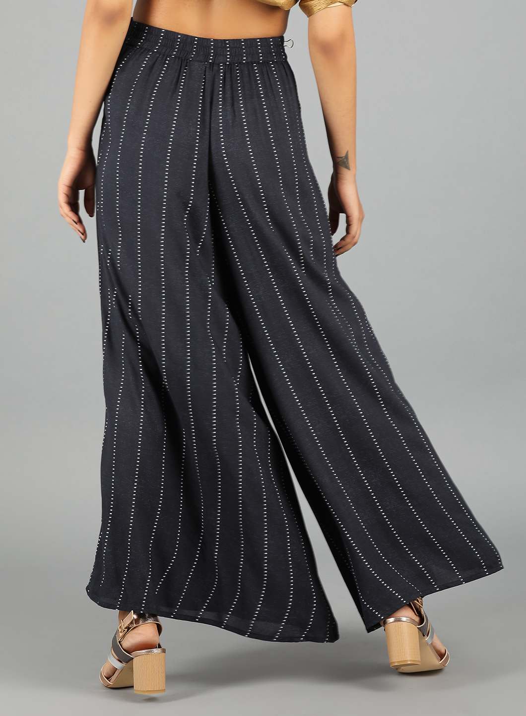 Black Striped Culottes