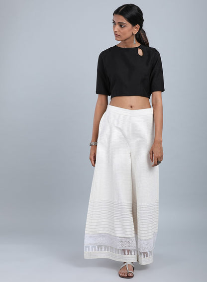 White Flared Culottes