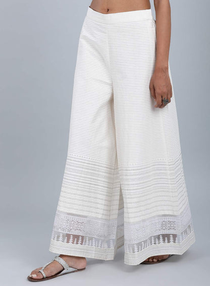 White Flared Culottes