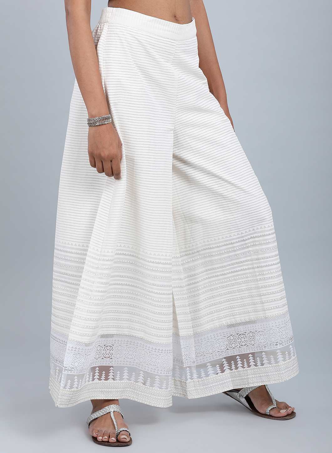 White Flared Culottes