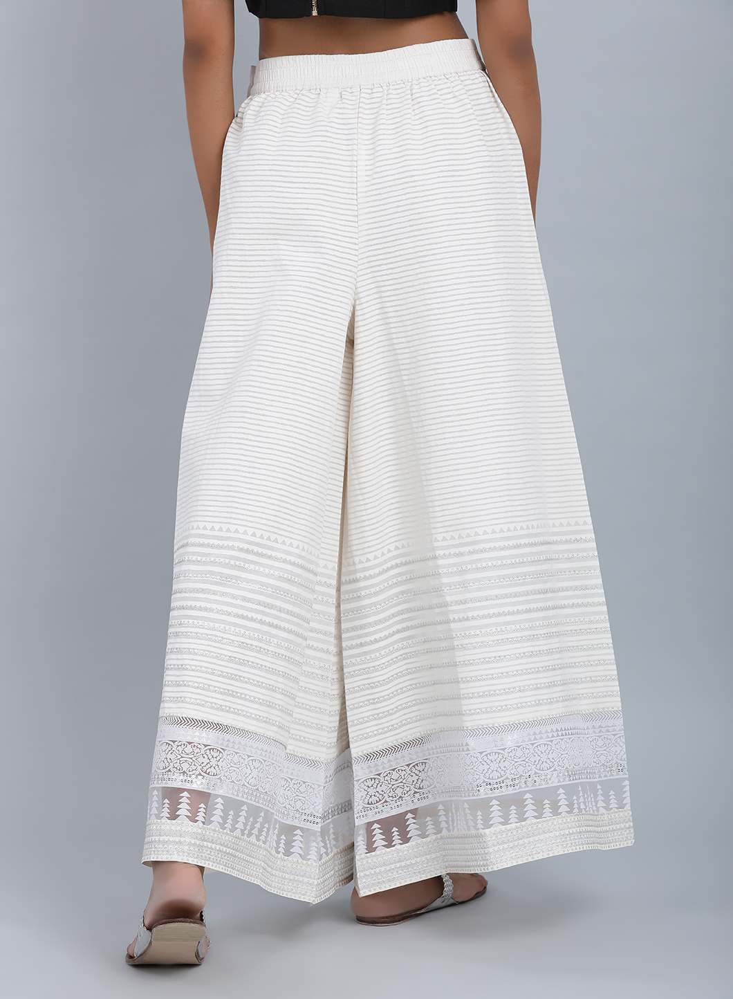 White Flared Culottes