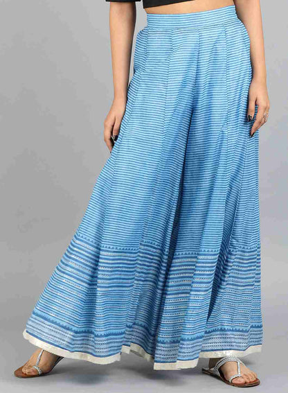 Blue Printed Culottes