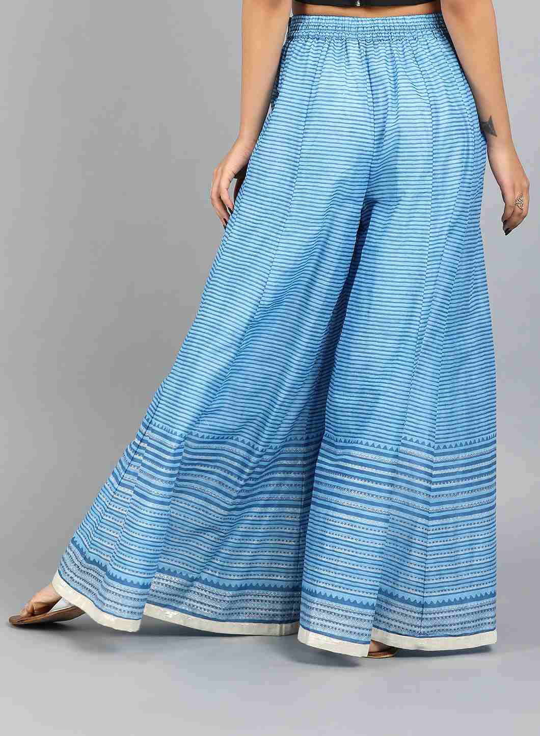 Blue Printed Culottes