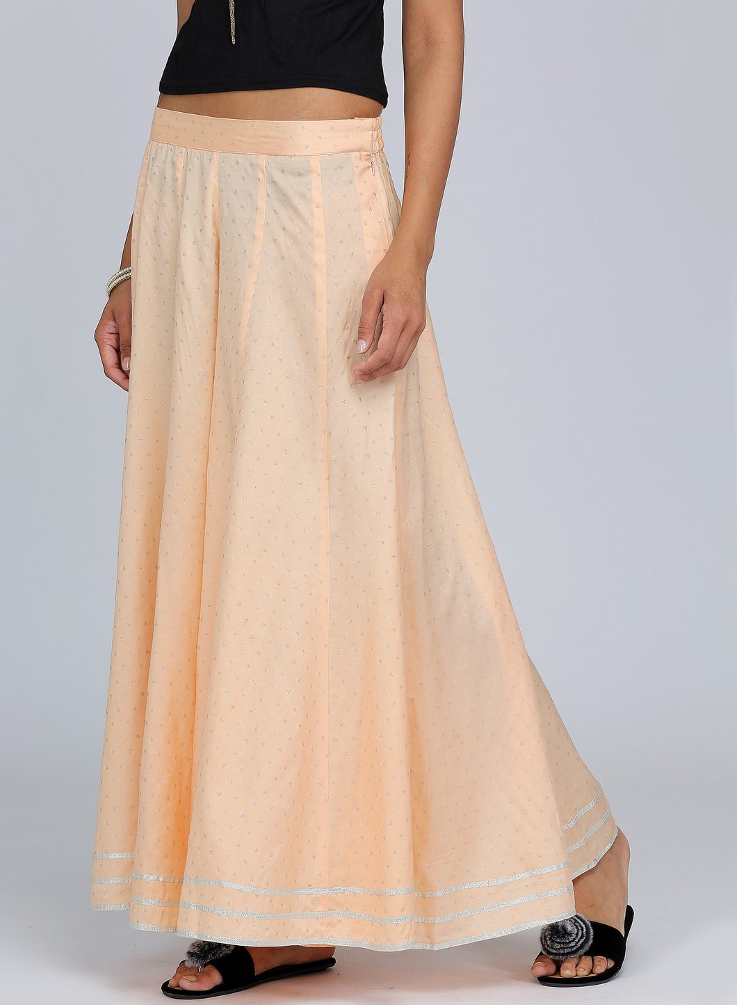 Peach Printed Culottes