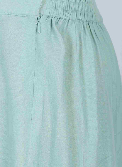 Green Crinkled Culottes