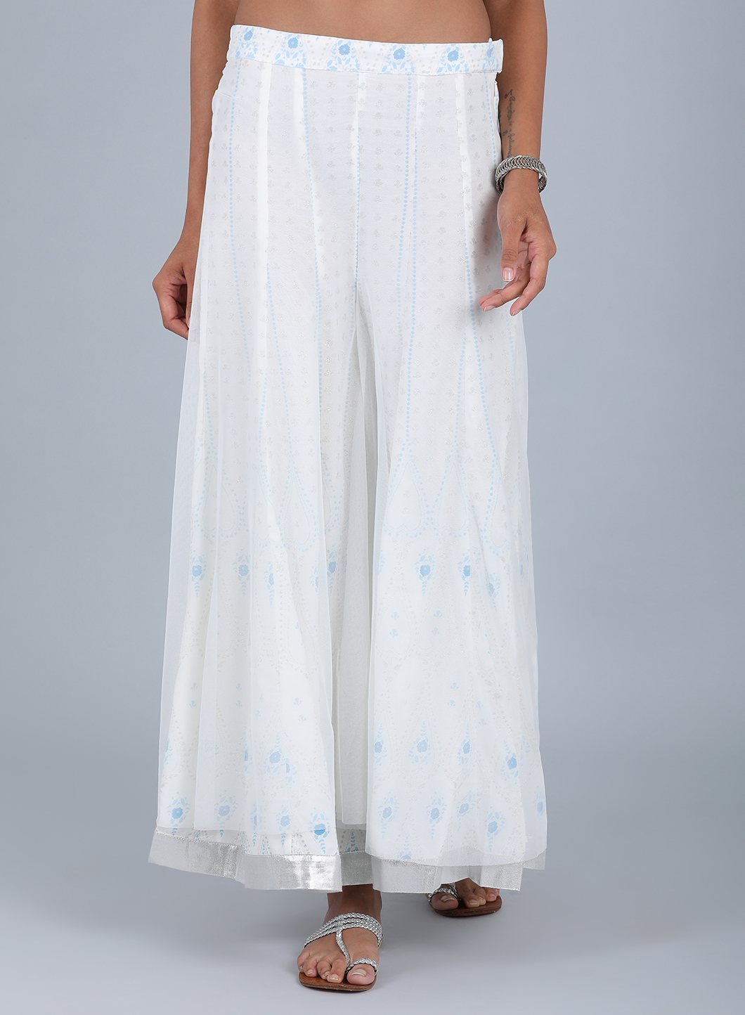 White Printed Culottes