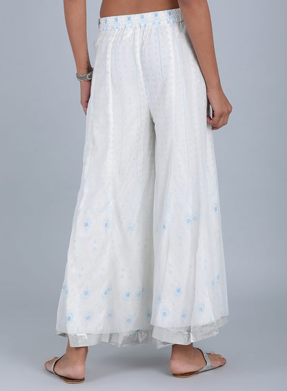 White Printed Culottes