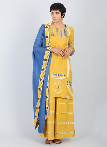 Blue Solid Dupatta