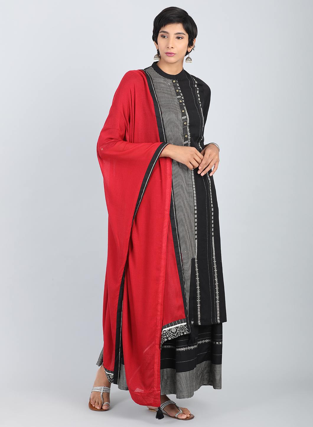 Black Printed Dupatta