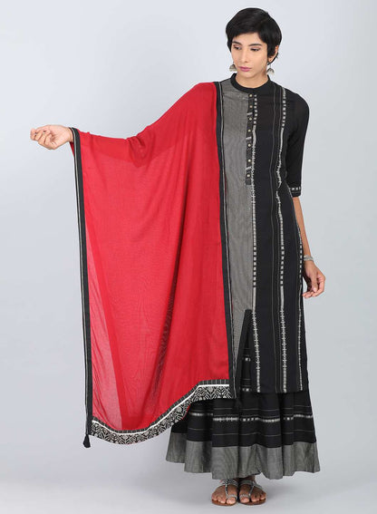 Black Printed Dupatta