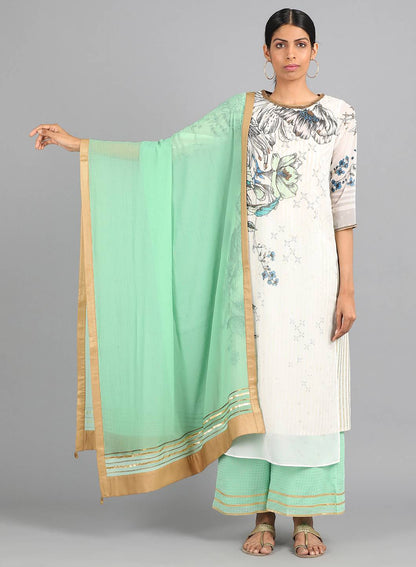 Green Chiffon Dupatta