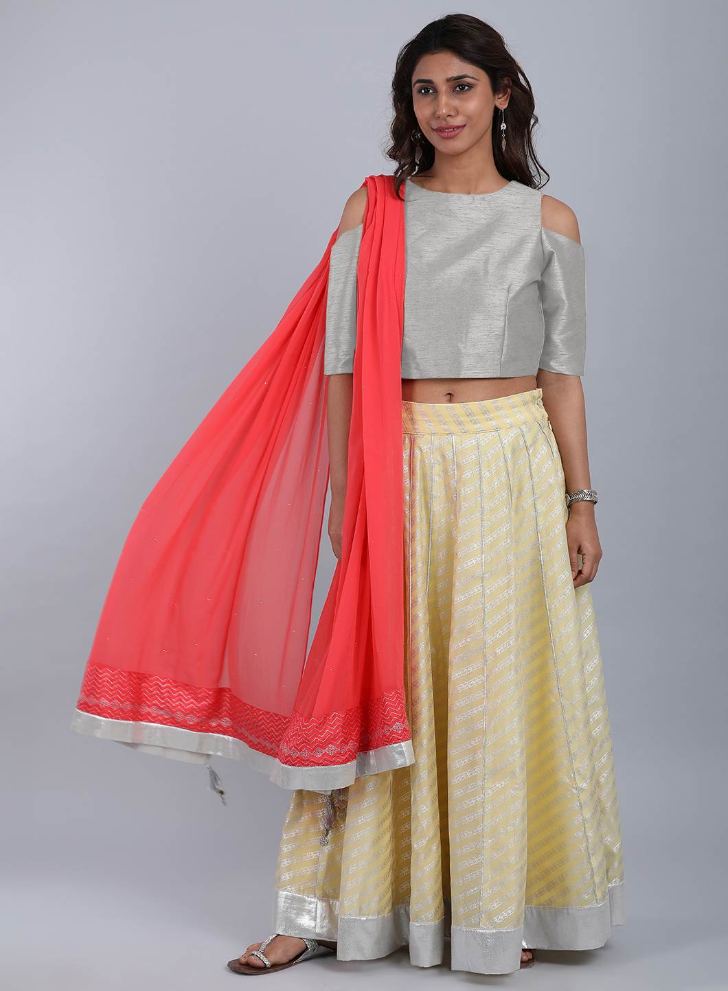 Coral Mukaish Dupatta