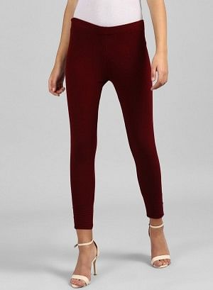 Red Woollen Leggings