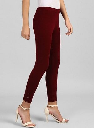 Red Woollen Leggings