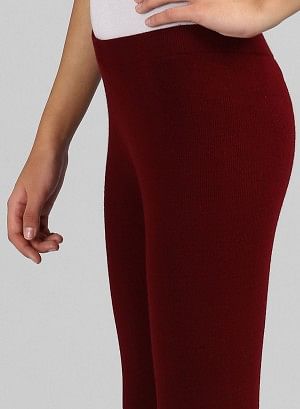 Red Woollen Leggings