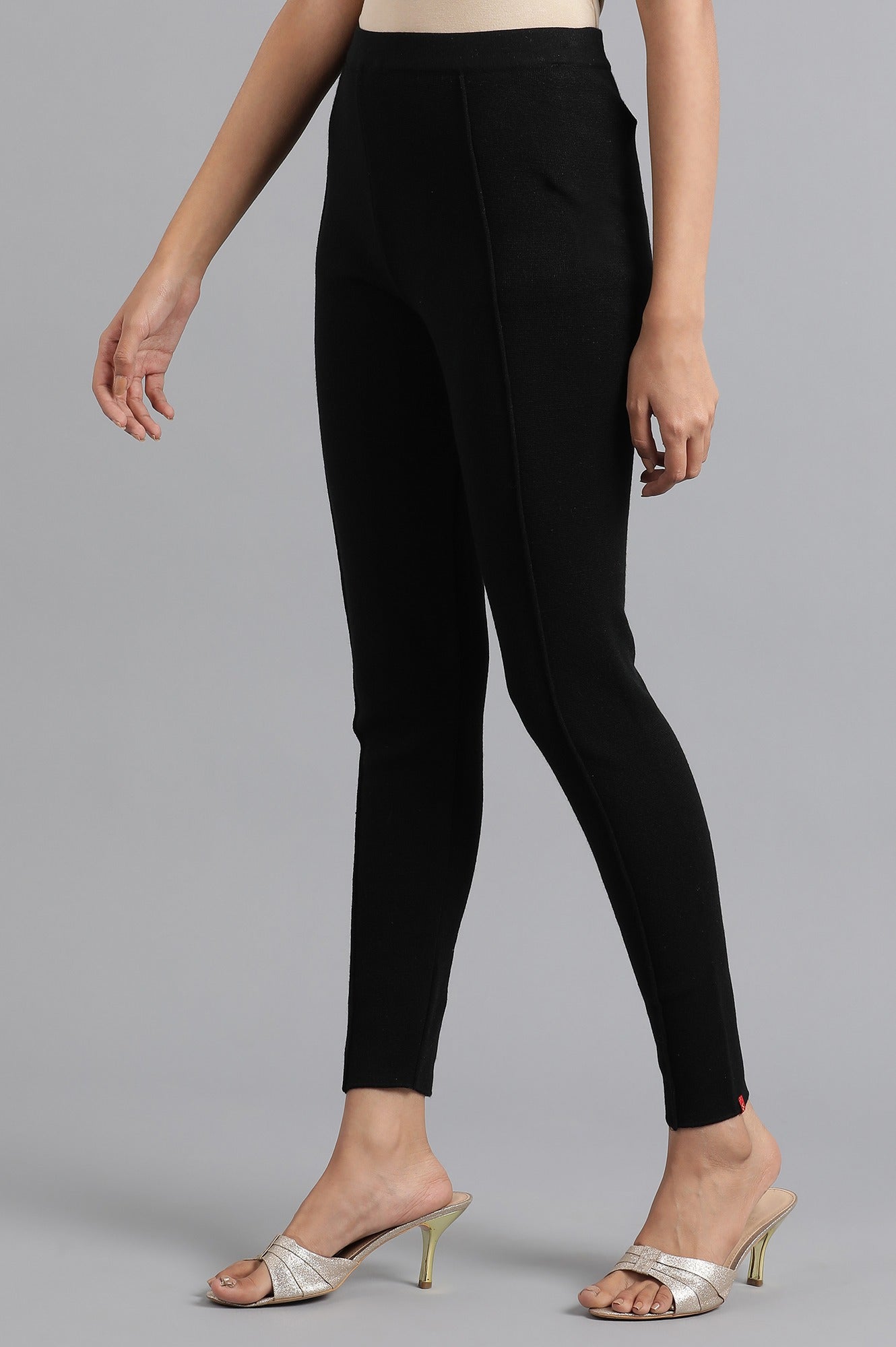 Black Woollen Leggings