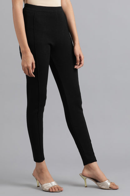 Black Woollen Leggings